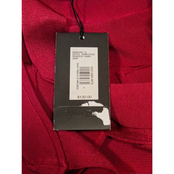 Armani Womens Sm Dress Red Bandage Certificate Authentic Cosmopolitan Strappy - Picture 13 of 16
